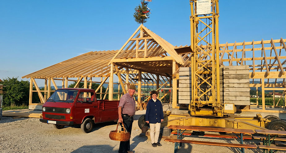 Bau eines Schafstalls in Balingen