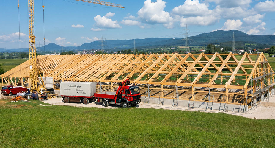 Bau eines Schafstalls in Balingen