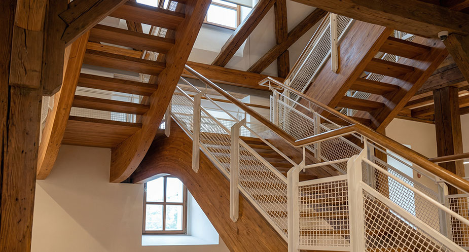 Treppe in der Zehntscheuer in Balingen